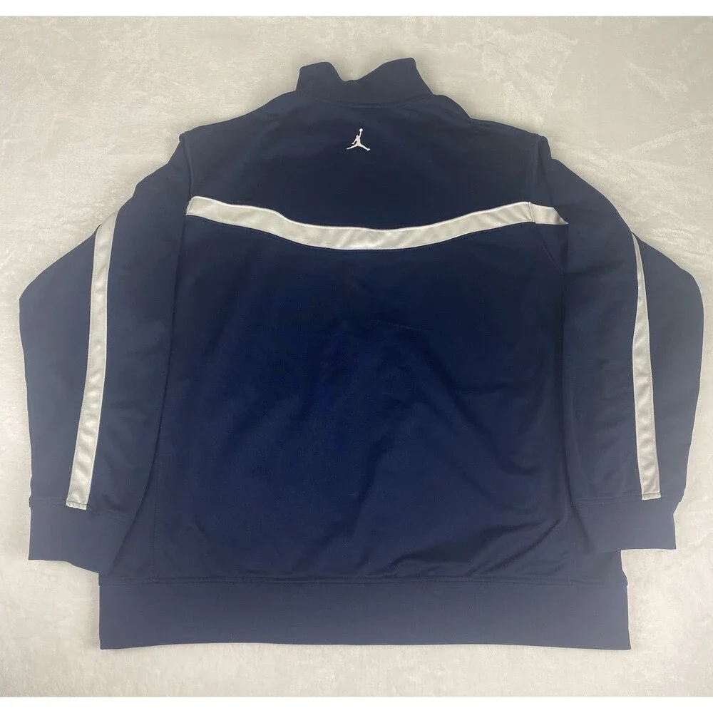 Jordan Dri Fit Jacket Mens XL Blue Logo Full Zip Athletic Sportswear Casual